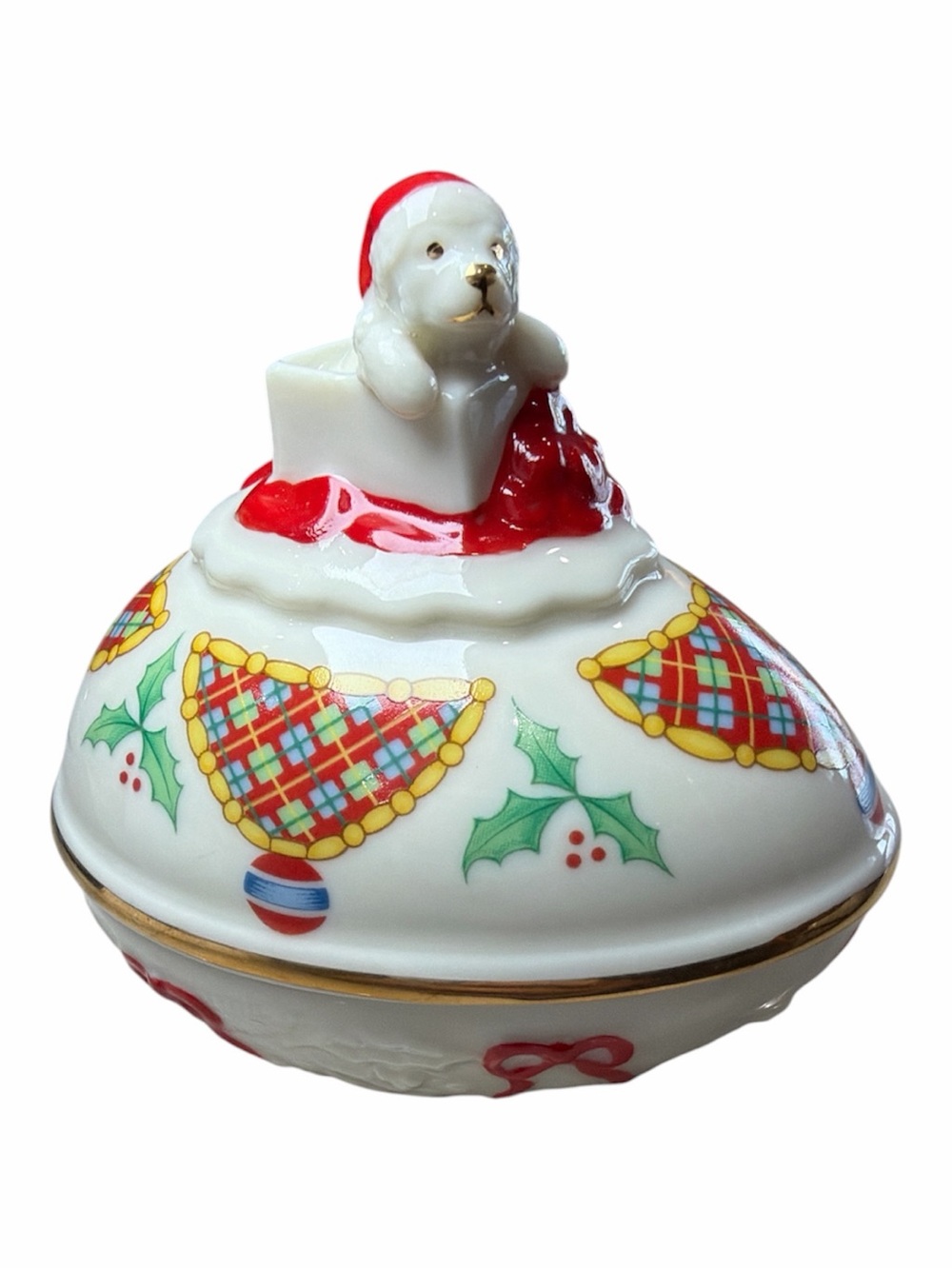Lenox Christmas Surprise Collector Egg VTG 1994 Christmas Puppy w/original box